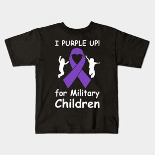 I Purple Up For Month Of The Military Child Kids T-Shirt